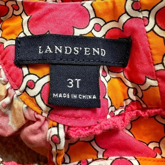 Land’s End | Geometric Print Yoke Dress (3T) - Picture 5 of 6